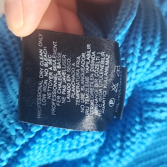 Tibi Bright Blue Sailor Cropped Sweater, sz M - Picture 10 of 10